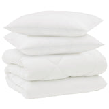 Vidaxl couette d'hiver avec oreiller 3 pcs microfibre blanche - afbeelding 2