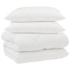 Vidaxl couette d'hiver avec oreiller 3 pcs microfibre blanche