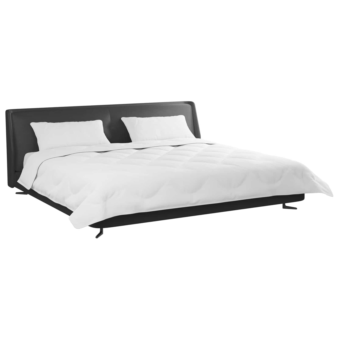 Vidaxl couette d'hiver avec oreiller 3 pcs microfibre blanche