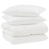 Vidaxl couette d'hiver avec oreiller 3 pcs microfibre blanche
