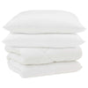 Vidaxl couette d'hiver avec oreiller 3 pcs microfibre blanche