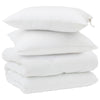 Vidaxl couette d'hiver avec oreiller 3 pcs microfibre blanche