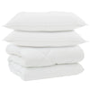Vidaxl couette d'hiver avec oreiller 3 pcs microfibre blanche