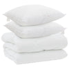 Vidaxl couette d'hiver avec oreiller 3 pcs microfibre blanche