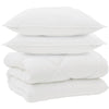 Vidaxl couette d'hiver avec oreiller 3 pcs microfibre blanche
