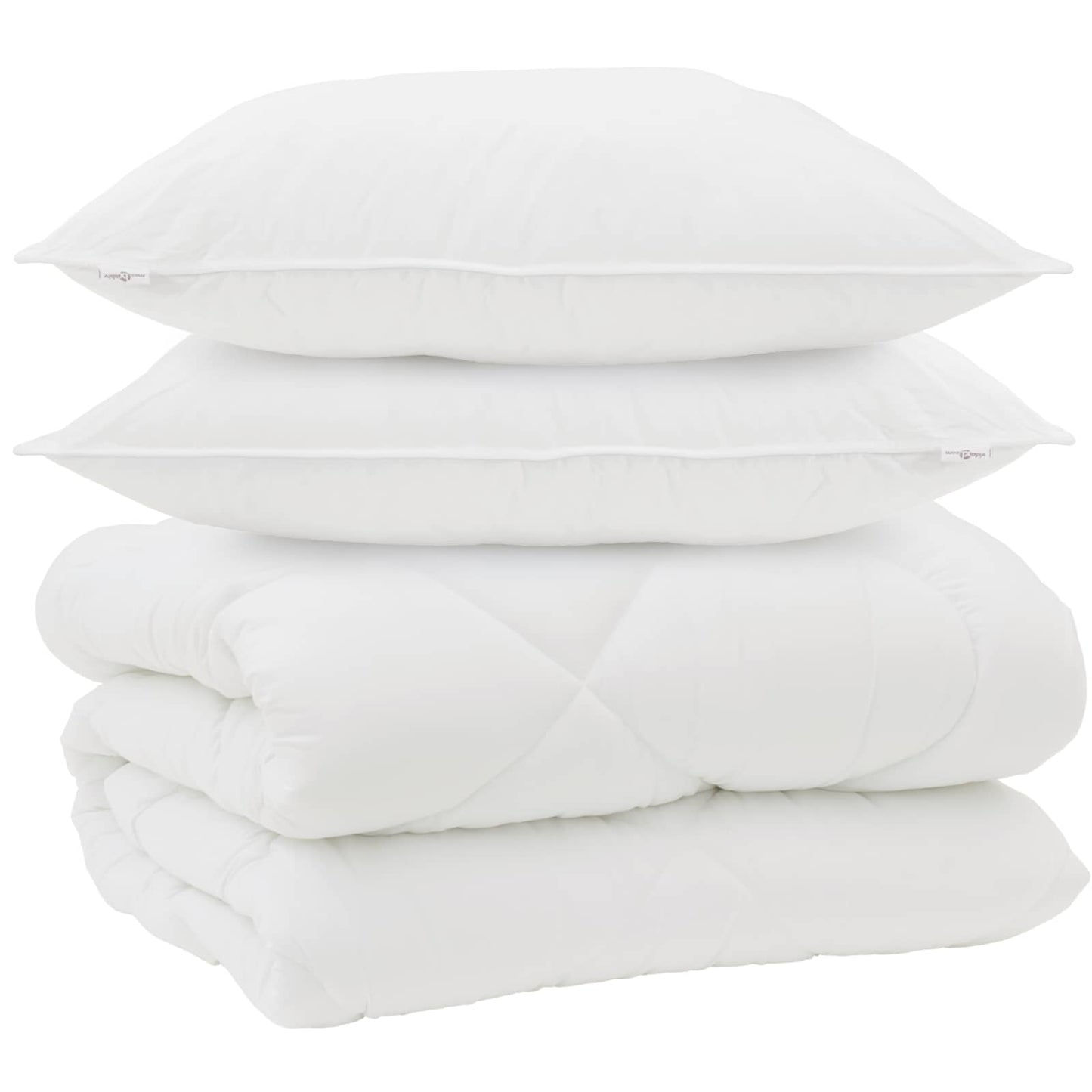 Vidaxl couette d'hiver avec oreiller 3 pcs microfibre blanche
