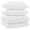 Vidaxl couette d'hiver avec oreiller 3 pcs microfibre blanche