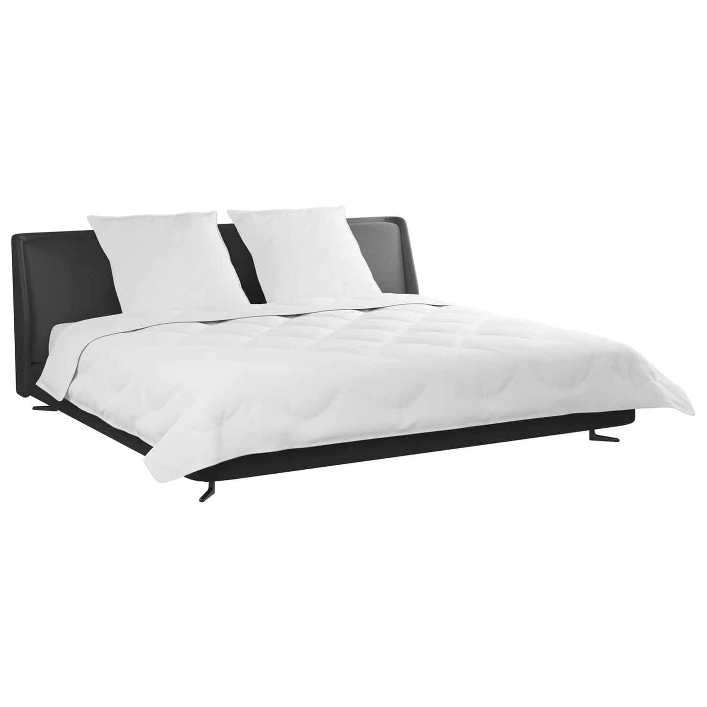 Vidaxl couette d'hiver avec oreiller 3 pcs microfibre blanche