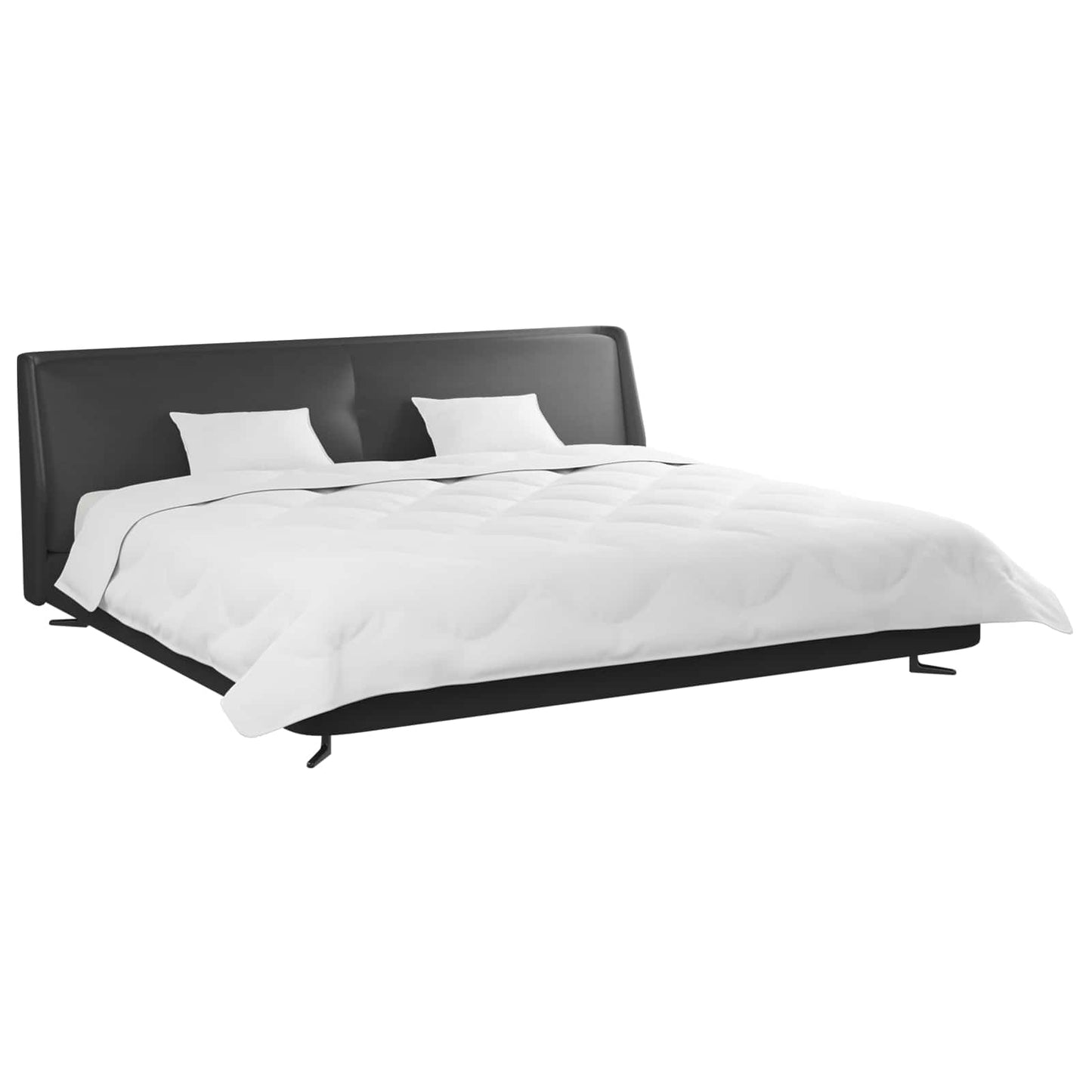 Vidaxl couette d'hiver avec oreiller 3 pcs microfibre blanche