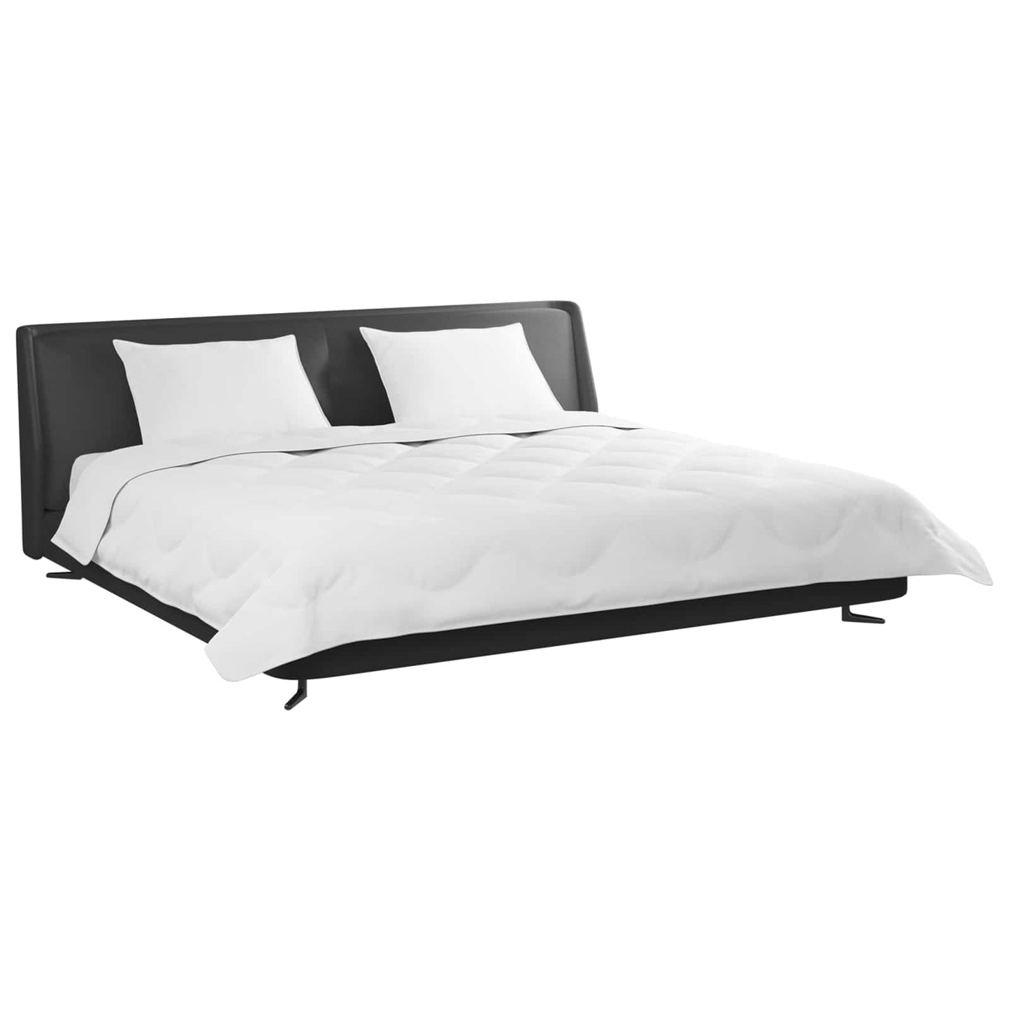Vidaxl couette d'hiver avec oreiller 3 pcs microfibre blanche