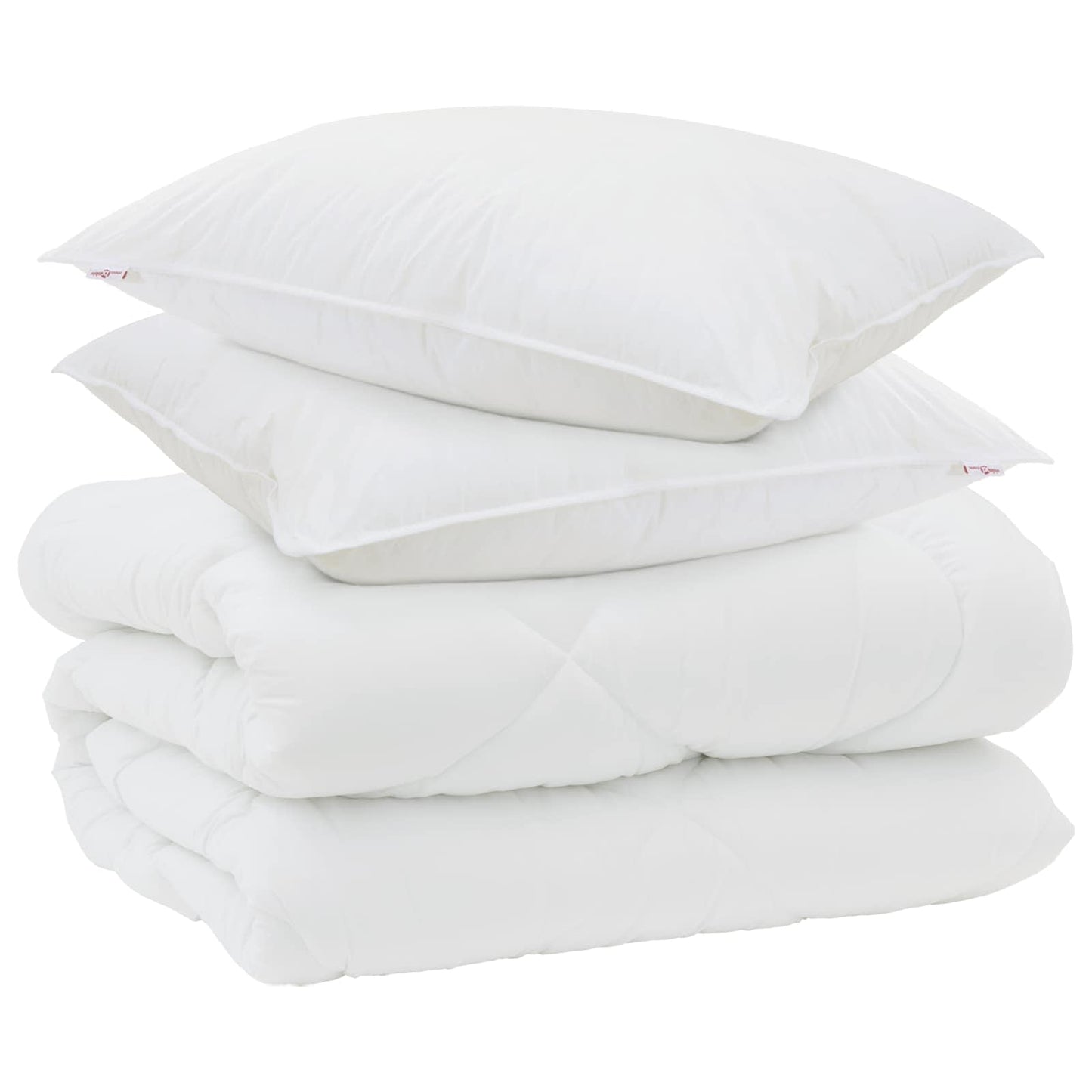 Vidaxl couette d'hiver avec oreiller 3 pcs microfibre blanche