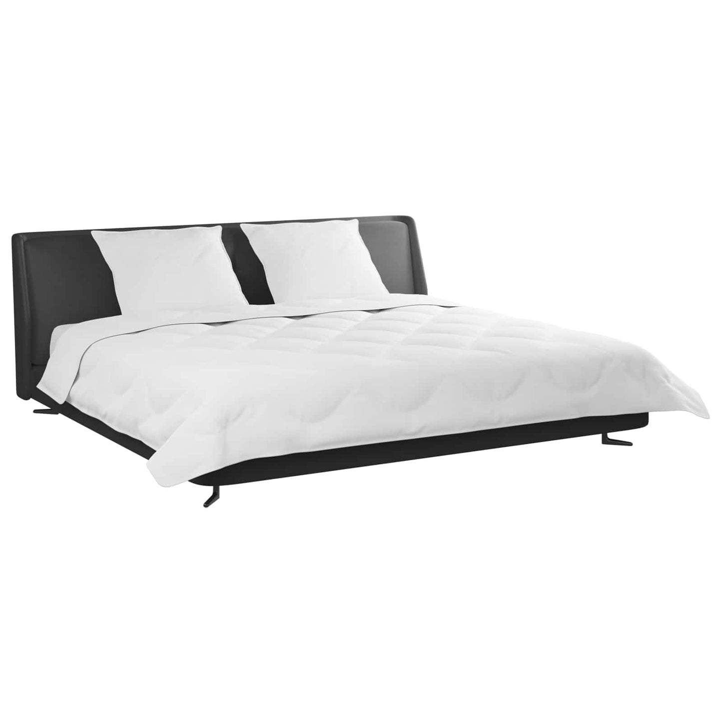 Vidaxl couette d'hiver avec oreiller 3 pcs microfibre blanche