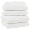 Vidaxl couette avec oreillers 3 pcs microfibre blanche et duvet plume