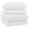 Vidaxl couette avec oreillers 3 pcs microfibre blanche et duvet plume