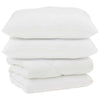 Vidaxl couette avec oreillers 3 pcs microfibre blanche et duvet plume