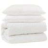 Vidaxl parure de couette avec oreiller 3 pcs blanc microfibre et duvet plume