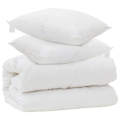Vidaxx couette avec oreillers avec oreiller 3 pcs microfibre blanche
