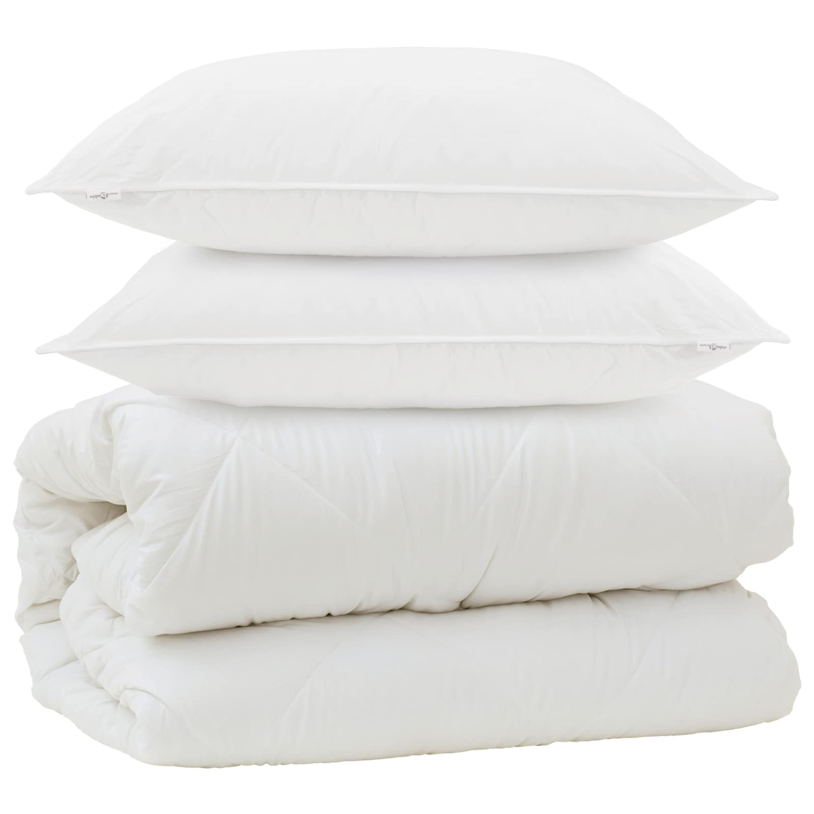Vidaxx couette avec oreillers avec oreiller 3 pcs microfibre blanche