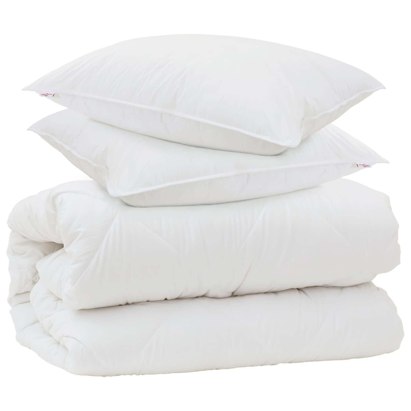 Vidaxx couette avec oreillers avec oreiller 3 pcs microfibre blanche