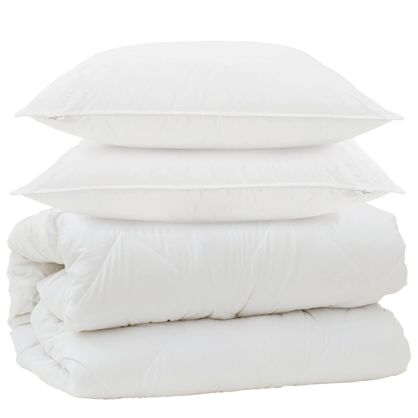Vidaxx couette avec oreillers avec oreiller 3 pcs microfibre blanche