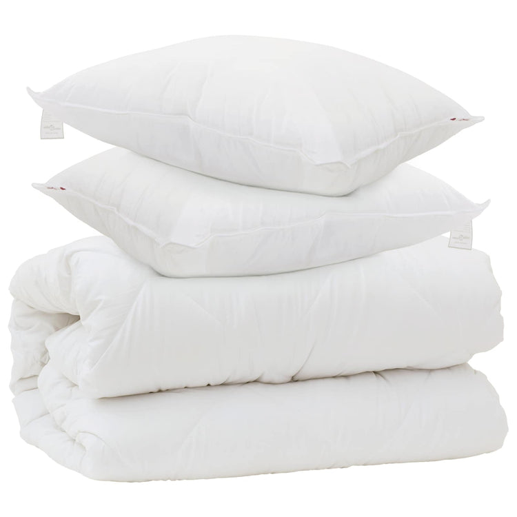 Vidaxx couette avec oreillers avec oreiller 3 pcs microfibre blanche