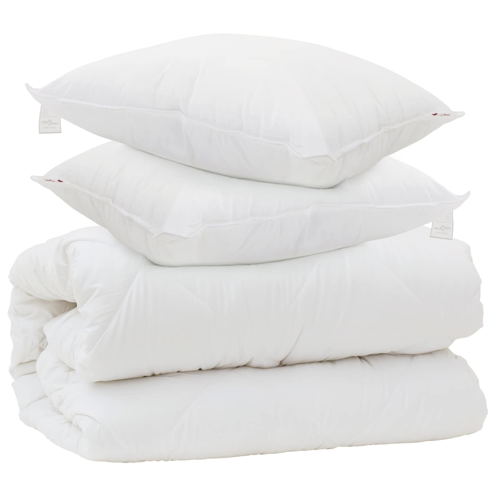 Vidaxx couette avec oreillers avec oreiller 3 pcs microfibre blanche