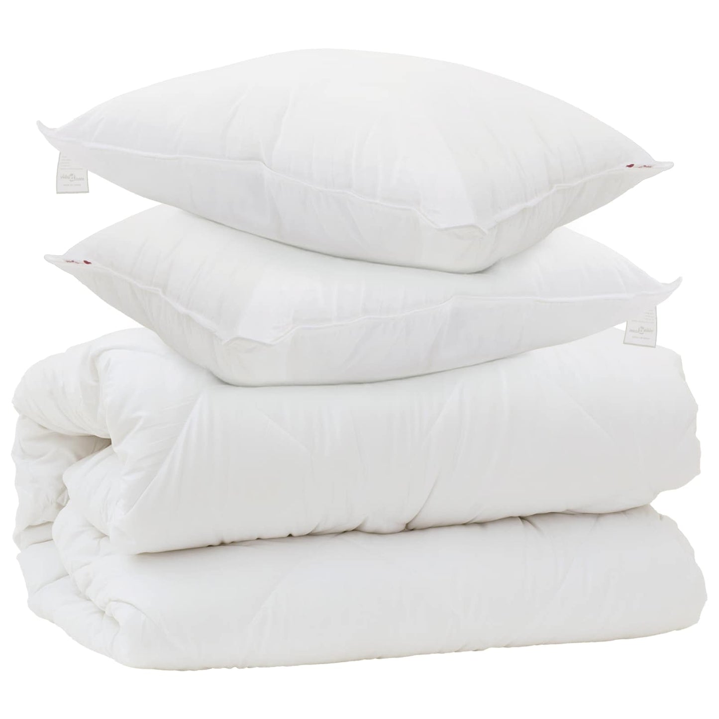 Vidaxx couette avec oreillers avec oreiller 3 pcs microfibre blanche