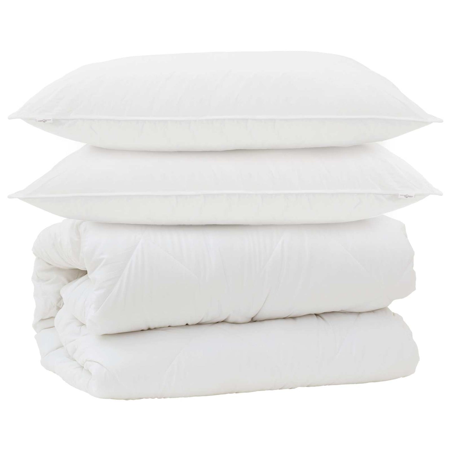 Vidaxx couette avec oreillers avec oreiller 3 pcs microfibre blanche