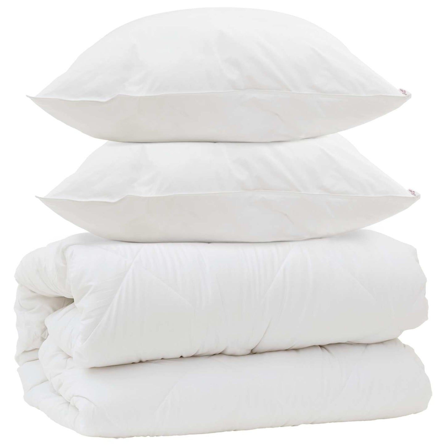 Vidaxx couette avec oreillers avec oreiller 3 pcs microfibre blanche