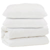 Vidaxl couette avec oreiller 3 pcs microfibre blanche