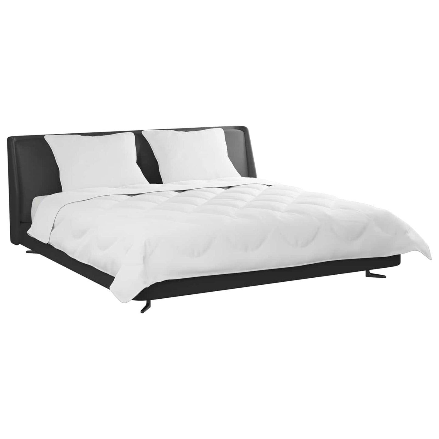 Vidaxl couette avec oreiller 3 pcs microfibre blanche