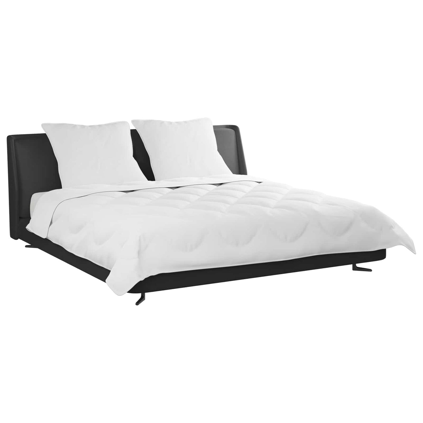 Vidaxl couette avec oreiller 3 pcs microfibre blanche