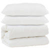 Vidaxl couette avec oreiller 3 pcs microfibre blanche