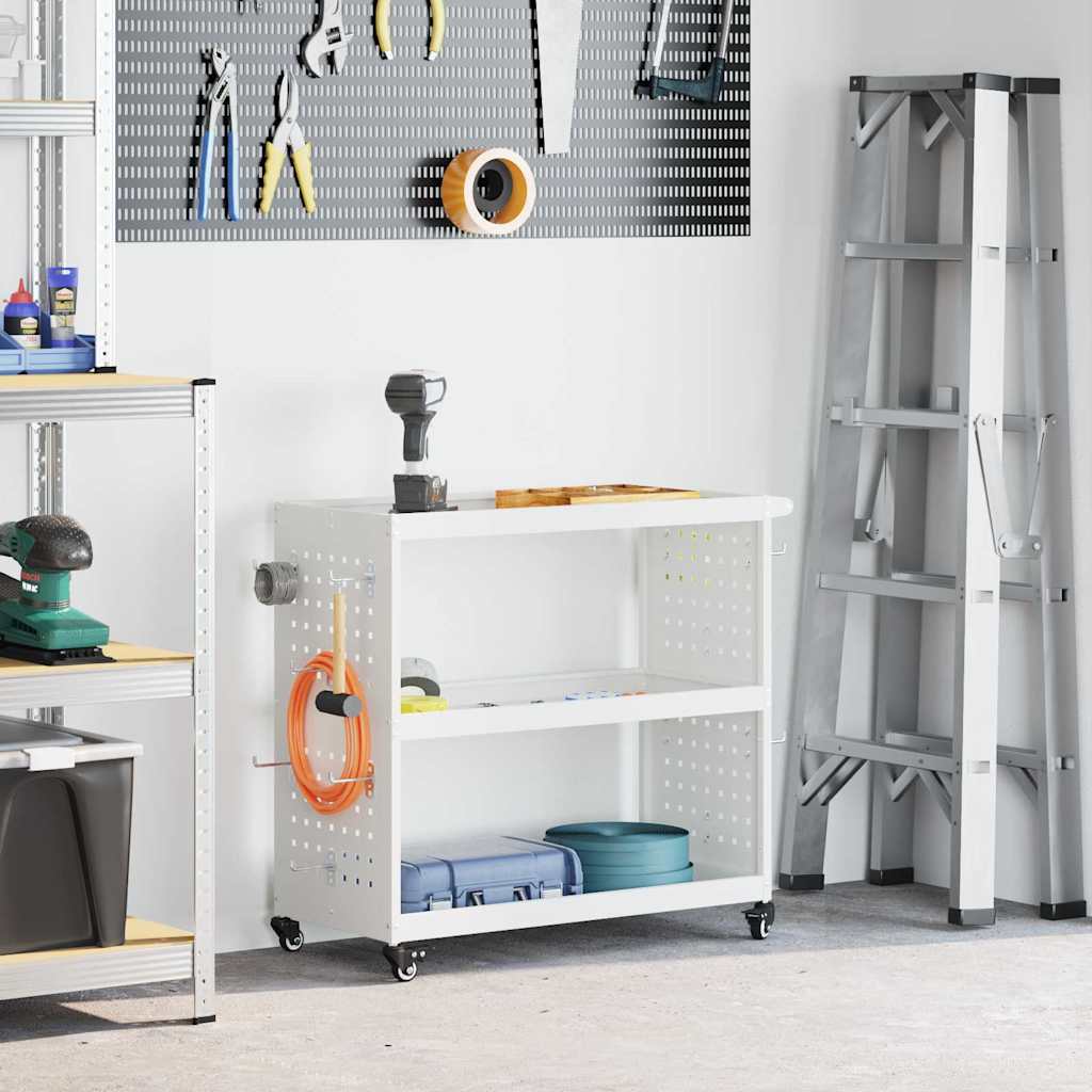 Vidaxx chariot à outils blanc 75 x 35 x 73 cm acier laminé à froid