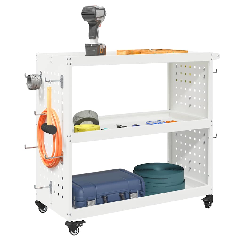 Vidaxx chariot à outils blanc 75 x 35 x 73 cm acier laminé à froid