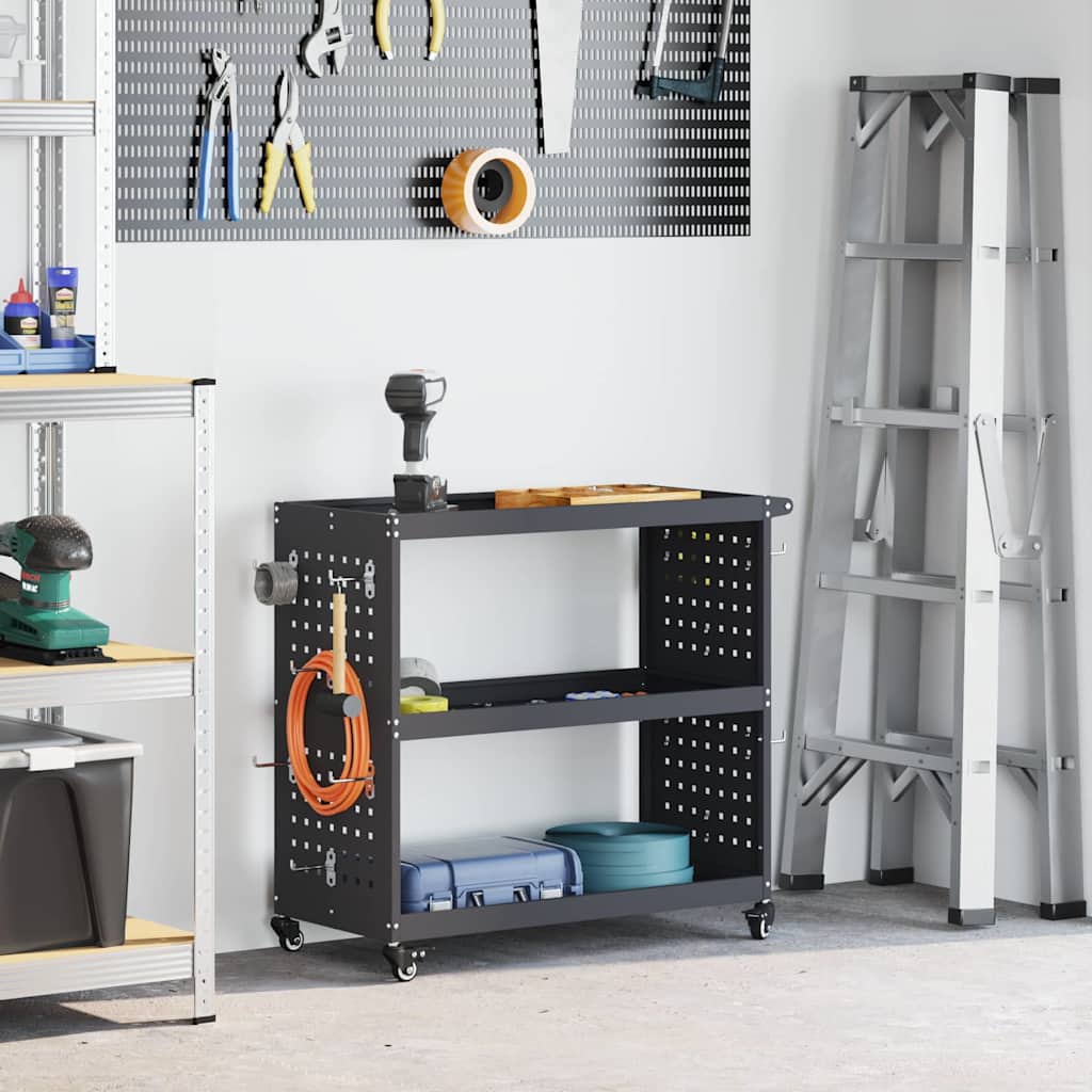 Vidaxx chariot à outils anthracite 75 x 35 x 73 cm acier laminé à froid