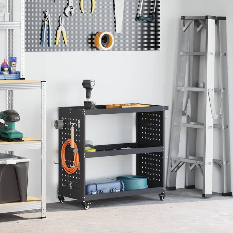Vidaxx chariot à outils anthracite 75 x 35 x 73 cm acier laminé à froid
