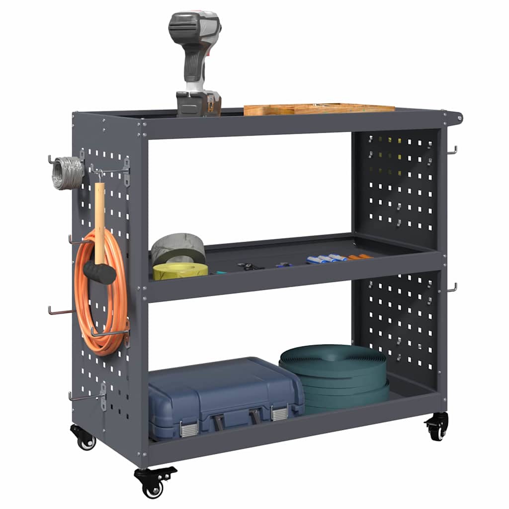 Vidaxx chariot à outils anthracite 75 x 35 x 73 cm acier laminé à froid