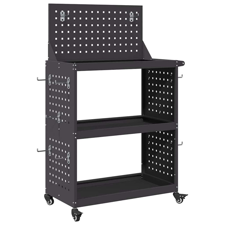 Vidaxx chariot à outils noir 65 x 35 x 111 cm acier laminé à froid