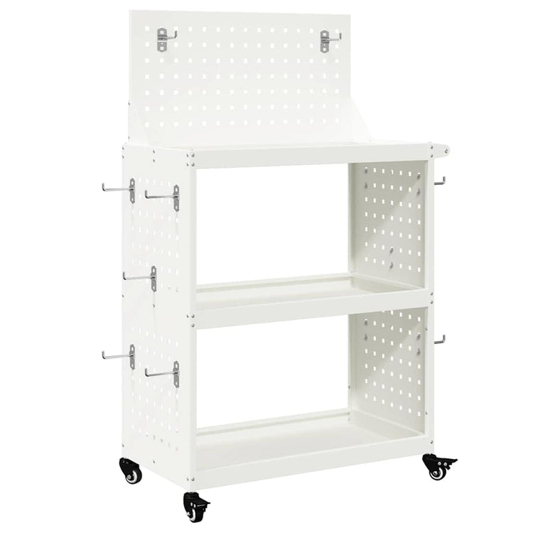Vidaxx chariot à outils blanc 65 x 35 x 111 cm acier laminé à froid