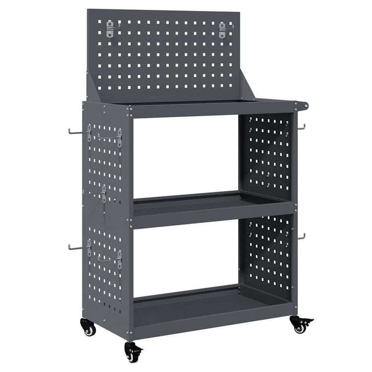Vidaxxl chariot à outils anthracite 65 x 35 x 111 cm acier laminé à froid