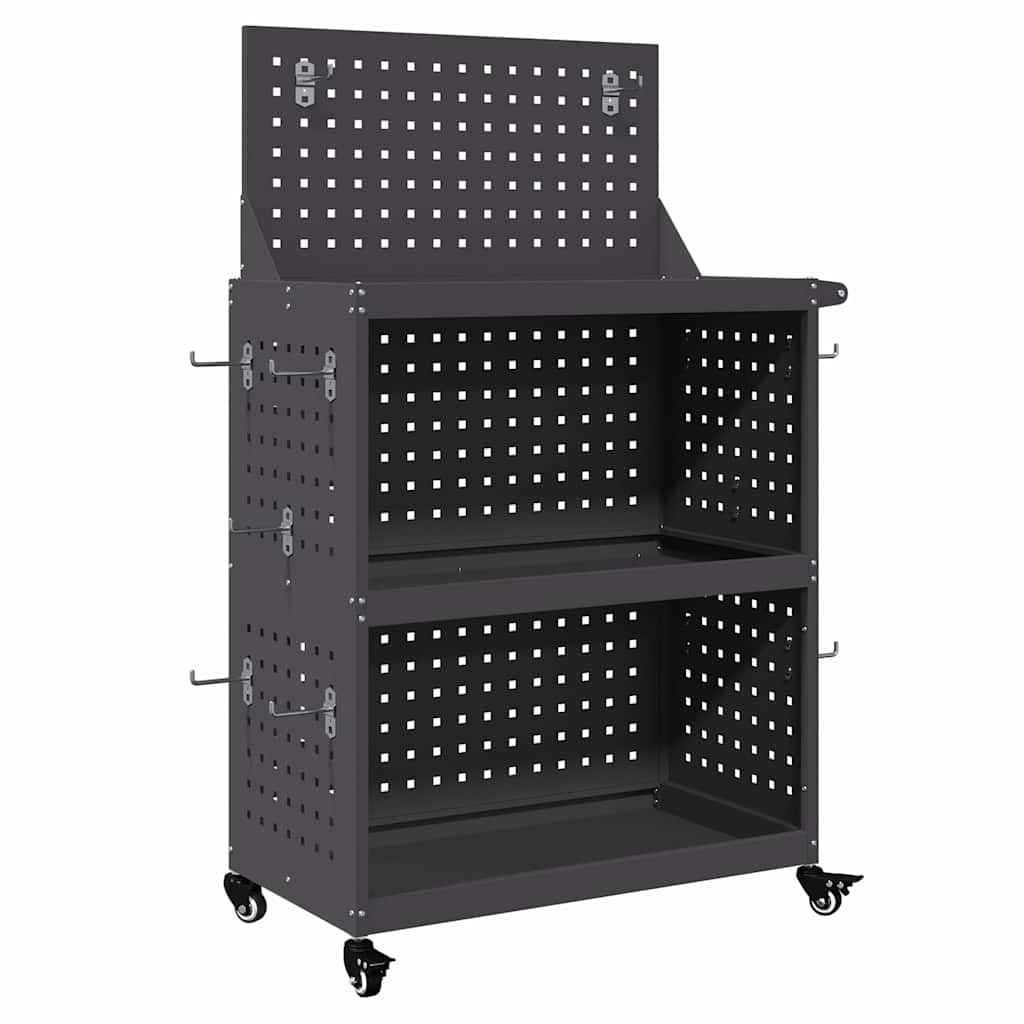 Vidaxx chariot à outils noir 65 x 35 x 111 cm acier laminé à froid