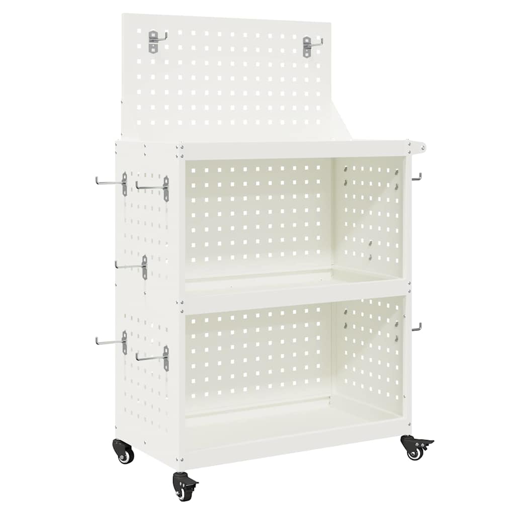 Vidaxx chariot à outils blanc 65 x 35 x 111 cm acier laminé à froid