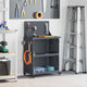 Vidaxxl chariot à outils anthracite 65 x 35 x 111 cm acier laminé à froid