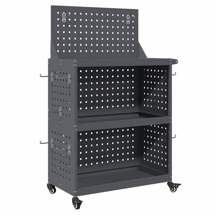 Vidaxxl chariot à outils anthracite 65 x 35 x 111 cm acier laminé à froid