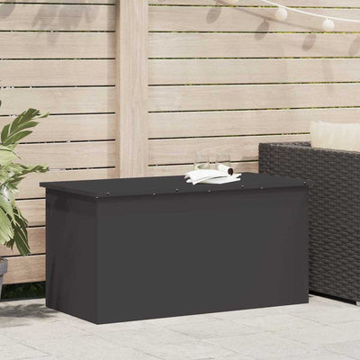 Vidaxx boîte de rangement extérieure noir 100 x 50,5 x 50 cm acier
