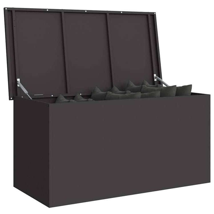 Vidaxx boîte de rangement extérieure noir 100 x 50,5 x 50 cm acier