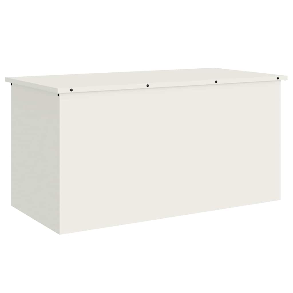 Vidaxx boîte de rangement extérieure blanc 100 x 50,5 x 50 cm acier