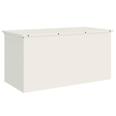 Vidaxx boîte de rangement extérieure blanc 100 x 50,5 x 50 cm acier
