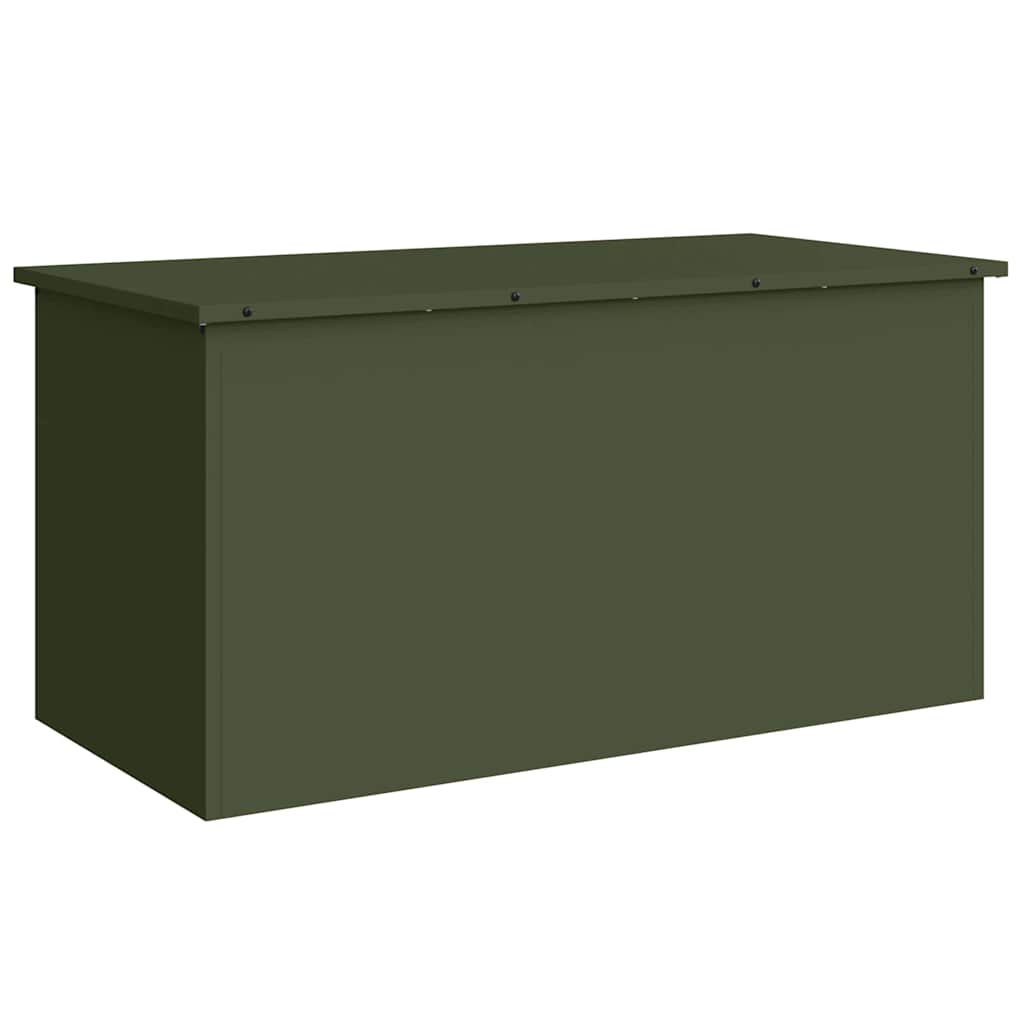 Vidaxx boîte de rangement extérieure vert olive 100 x 50,5 x 50 cm acier